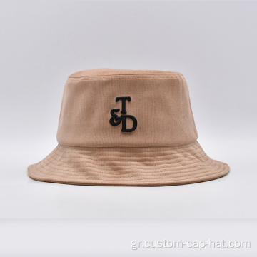3D κεντημένο καφέ καπέλο κουβάρι corduroy